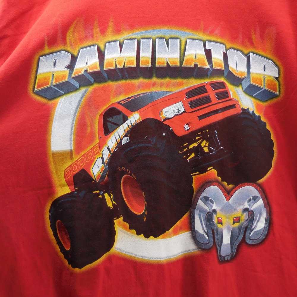 Dodge Raminator Monster Truck Long Sleeve Shirt Red Sz XL Grab Life By The Horns